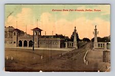 Dallas TX-Texas, Entrance State Fair Grounds, c1912 Antique Vintage Postcard picture