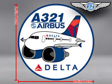 DELTA AIR LINES ROUND PUDGY AIRBUS A321 A 321 DECAL / STICKER picture