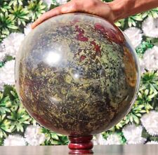 Huge 260MM Red Dragon Bloodstone Sphere Chakra Balancing Healing Sphere Ball picture