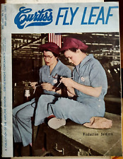 1943 Curtiss Wright Airplane Buffalo NY FLY LEAF WWII Rosie the Riveter Cover picture