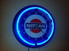 Nissan Auto Garage Man Cave Bar Neon Wall Clock Advertising Sign picture