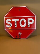 Vintage Stop Sign with Reflector Buttons 24x24 CA - Dept Public Works Div Hwy  picture