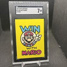 WIN WITH MARIO SGC 7 #18 1989 Topps Nintendo Game Tip Stickers picture