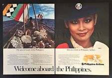 1978 PHILIPPINE Airlines STEWARDESS ad airways advert DC10 route map picture