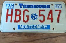 1989 Tennessee License Plate Montgomery County prl picture