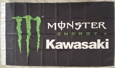 KAWASAKI MONSTER 3x5 ft FLAG BANNER DRAPEAU SNOWMOBILES 4 CAVE GARAGE teryx 1000 picture