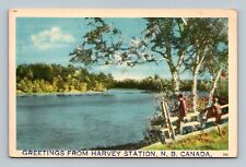 Greetings from Harvey Station N.B. Canada Postcard picture