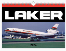 LAKER AIRWAYS TRIBUTE 2024 Wall Calendar A4 Landscape Personalised picture