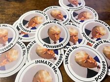 2ea - 3in waterproof Donald Trump 2024 Mugshot - Mug Shot Sticker Inmate No. picture