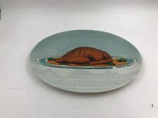 John Derian Stoneware 15in Vintage Turkey Serving Platter AA01B11020 picture