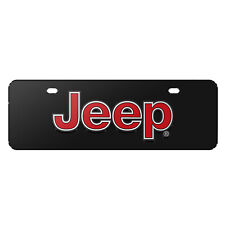 Jeep in Red 3D Logo on Black 12