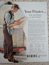 Vintage 1941 Magazine Ad Advertising Gilbert Paper Company Printer picture