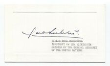 Carlos Sosa-Rodriguez Signed Card Autographed Signature United Nations President picture