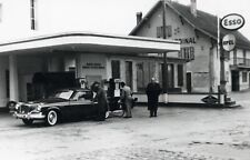 Studebaker Silver Hawk in Echallens, Classic sport car, ESSO gas petrol station picture