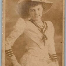 c1890s Mlle Ben Said Stage Actress Sweet Caporal Cigarette Photo Trade Card C4 picture