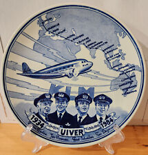 Special Ed. Delft Blue Commemorative Plate KLM Uiver London Melbourne 1934-1984 picture