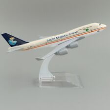 16cm Aircraft B747 Saudi Arabian Airlines Alloy Plane Boeing 747 Model Xmas Gift picture