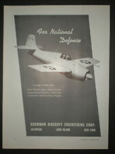 1941 GRUMMAN US NAVY F4F-3 FIGHTER PLANE WWII vintage Trade print ad picture