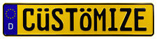 Custom Yellow European German License Plate with VALID Hologram  picture