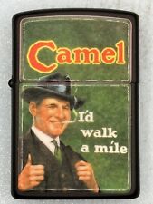 Vintage 1997 Camel I’d Walk A Mile Black Matte Zippo Lighter NEW picture