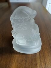  Frosted Holiday Glass Santa Claus 4