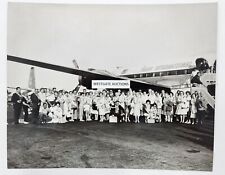 1961 Aloha Airlines Trans Intl Hawaii Passenger Group Photograph Photo 8