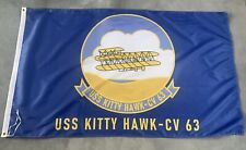 USN U.S.S. Kitty Hawk  CV-63 3x5 ft Single-Sided Flag Banner picture