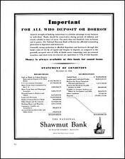 1939 National Shawmut Bank Boston statement of condition vintage print ad L79 picture