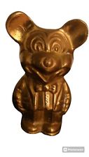 Vintage Walt Disney's Mickey Mouse  Heavy Brass Figure 1960’s w/ some patina picture