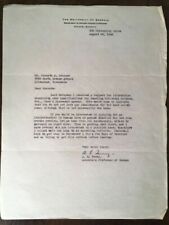Vtg June 1948 University of Georgia Letter Signed By A. E. Terry Assoc Professor picture