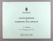 ROLLS-ROYCE ENGINE PROBLEMS IN SUPERSONIC CIVIL AIRCRAFT BROCHURE 1961 CONCORDE picture