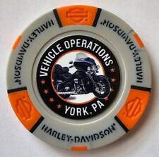 HARLEY DAVIDSON VEHICLE OPERATIONS York PA 115th Anniv Poker Chip Version 2 picture