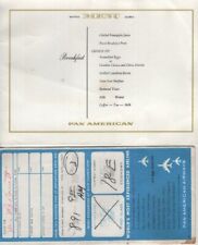 1950-1955 Pan American Airways Breakfast Menu, Ticket Envelope picture