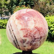 5600g Natural Red Stripe Pork Stone Crystal Quartz Sphere Ball Reiki Heals 1429 picture
