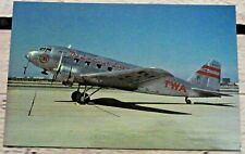  Vintage TWA Airlines Douglas DC-2 Aviation Postcard FC picture