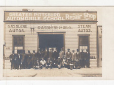 RARE RPPC - GREATER PITTSBURG AUTOMOBILE SCHOOL REPAIR SHOP - PITTSBURGH PA. picture