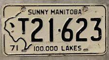 1971 MANITOBA LICENSE PLATE 100,000 LAKES #T21623 picture