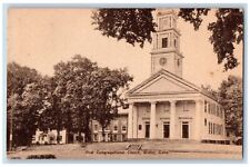 Bristol Connecticut Postcard First Congregational Church c1939 Vintage Antique picture