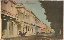 ZAYIX Prado Promenade Residences RPPC Horsedrawn Carriage Havana Cuba c1913 picture