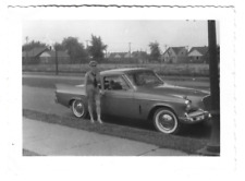 Original Vintage Photo 1957 STUDEBAKER SILVER HAWK Pretty Pin Up Side Front View picture