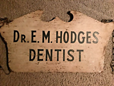 Antique Early 1900's Wood Trade Sign Double Sided / Dentist Doctor picture