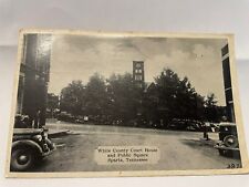 RPPC White County Courthouse public square 1945  Postcard Sparta Tenn Tennessee picture