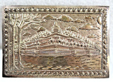 Incredible Antique Heavy Silver? Plaque of Borobudur  Temple in Central Java picture