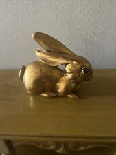 Vintage Mid Century Freeman McFarlin Gold Leaf Rabbit, Signed Anthony Mint picture