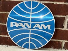 PAN AM Airlines Brushed Aluminum  round metal sign picture