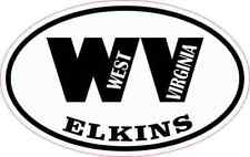 4in x 2.5in Oval WV Elkins Sticker Car Truck Vehicle Bumper Decal picture