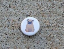Small Chubby Pug Small Size Button Pin Pin Back Badge picture