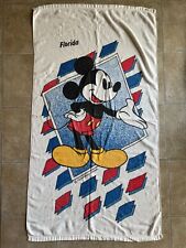 Vintage 80s Disney Mickey Mouse Florida Beach Towel picture