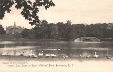 Vintage Postcard Lake Scene In Roger Williams' Park Providence Rhode Island TRC picture