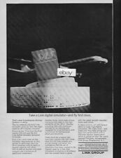 SAS SCANDINAVIAN AIRLINES DOUGLAS DC-8-62 JETS WITH LINK SIMULATOR TRAINING AD  picture